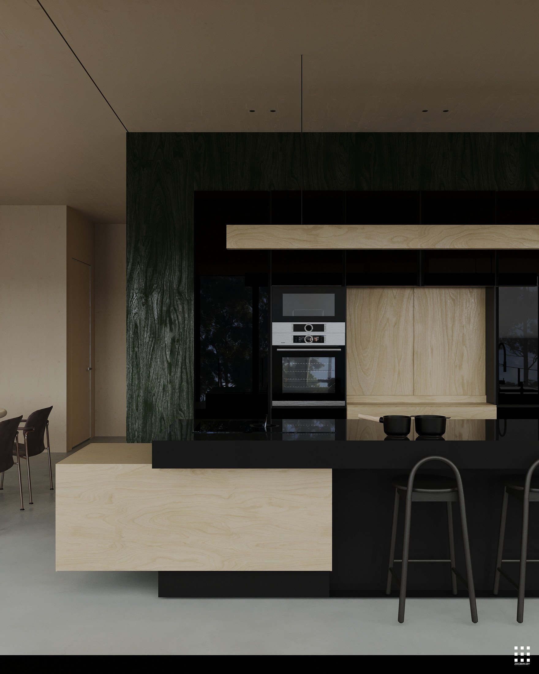 Дизайн дома FOREST GRID INTERIOR от «ZROBIM architects»
